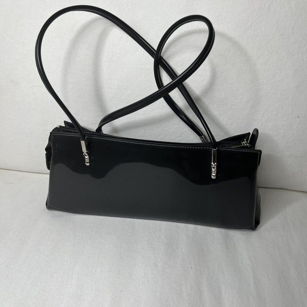 Beijo Silver 2 Tone Gray & Black Shoulder Bag Purse - Picture 2 of 7